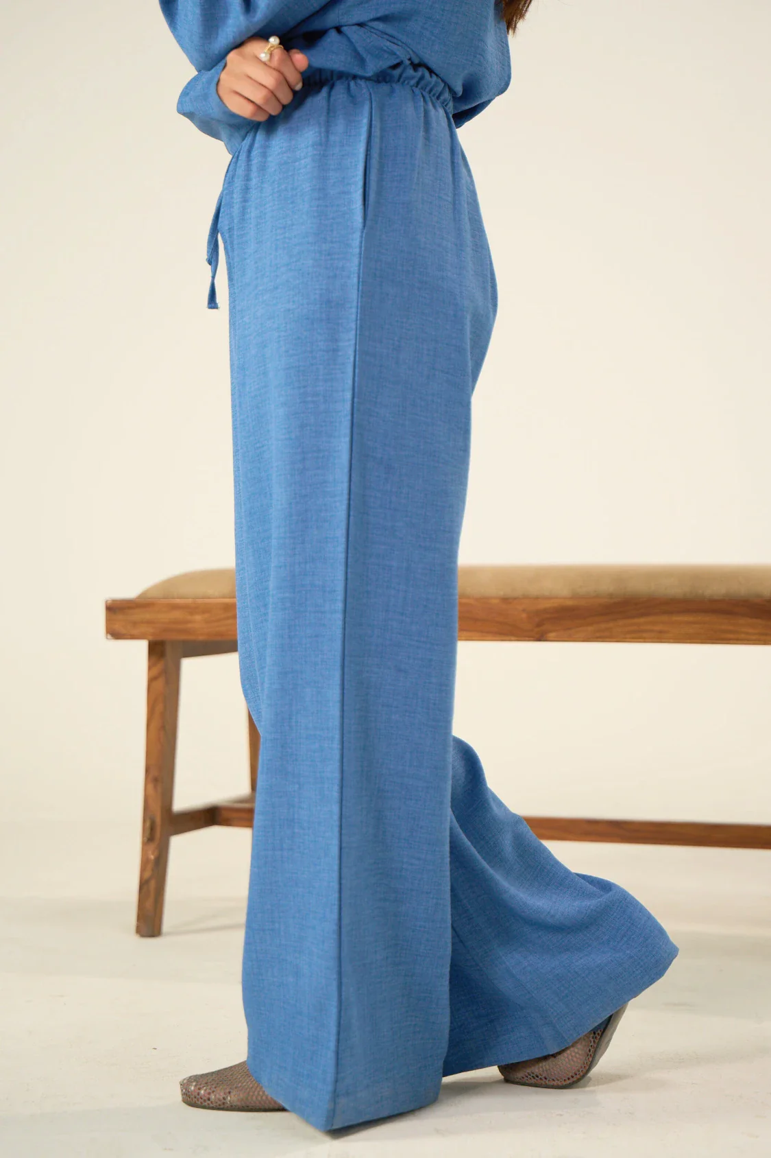 Button-down Co-Ord Set - Warm Blue - Image 7
