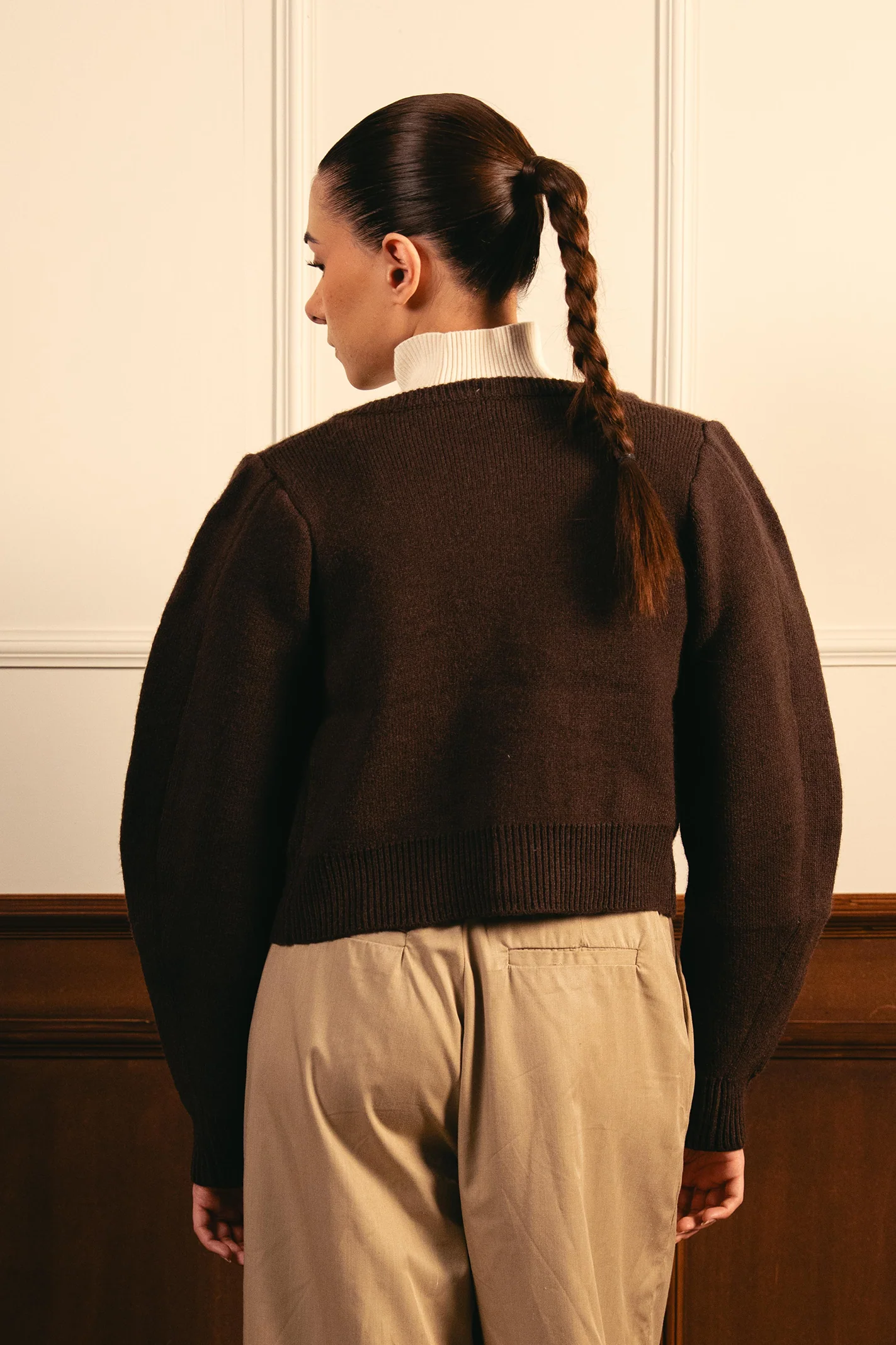 Cocoa Soft Knit Cardigan - Brown - Image 4