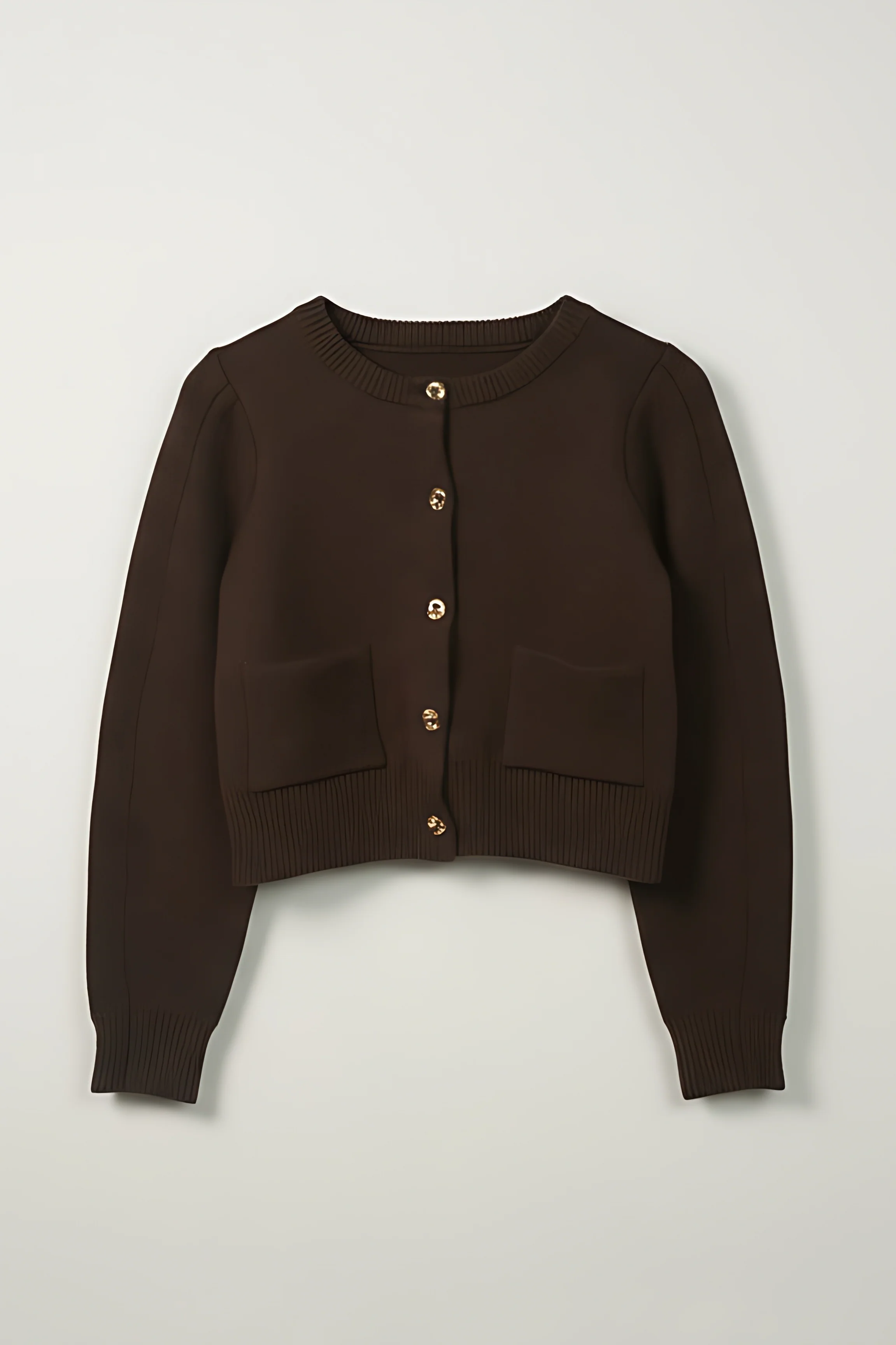 Cocoa Soft Knit Cardigan - Brown - Image 7
