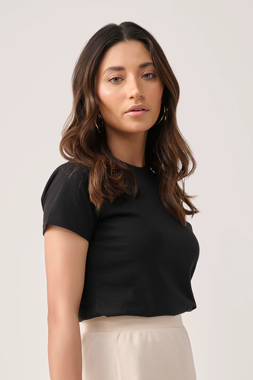 Crew Neck Tee- Black - Image 2