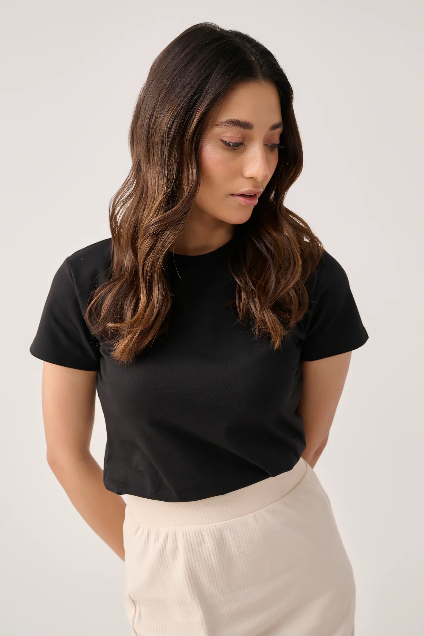 Crew Neck Tee- Black - Image 3