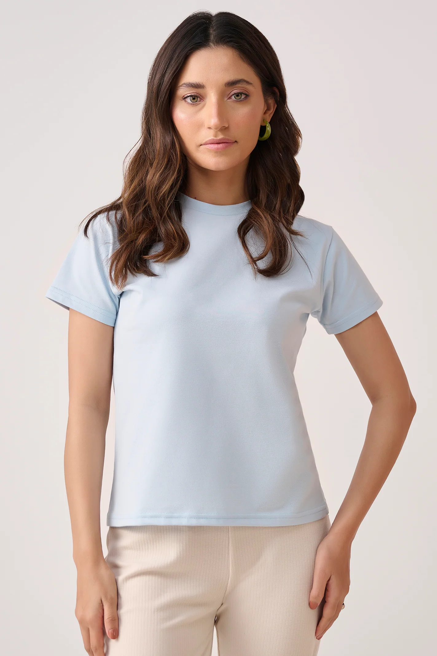 Crew Neck Tee - Breezy Blue