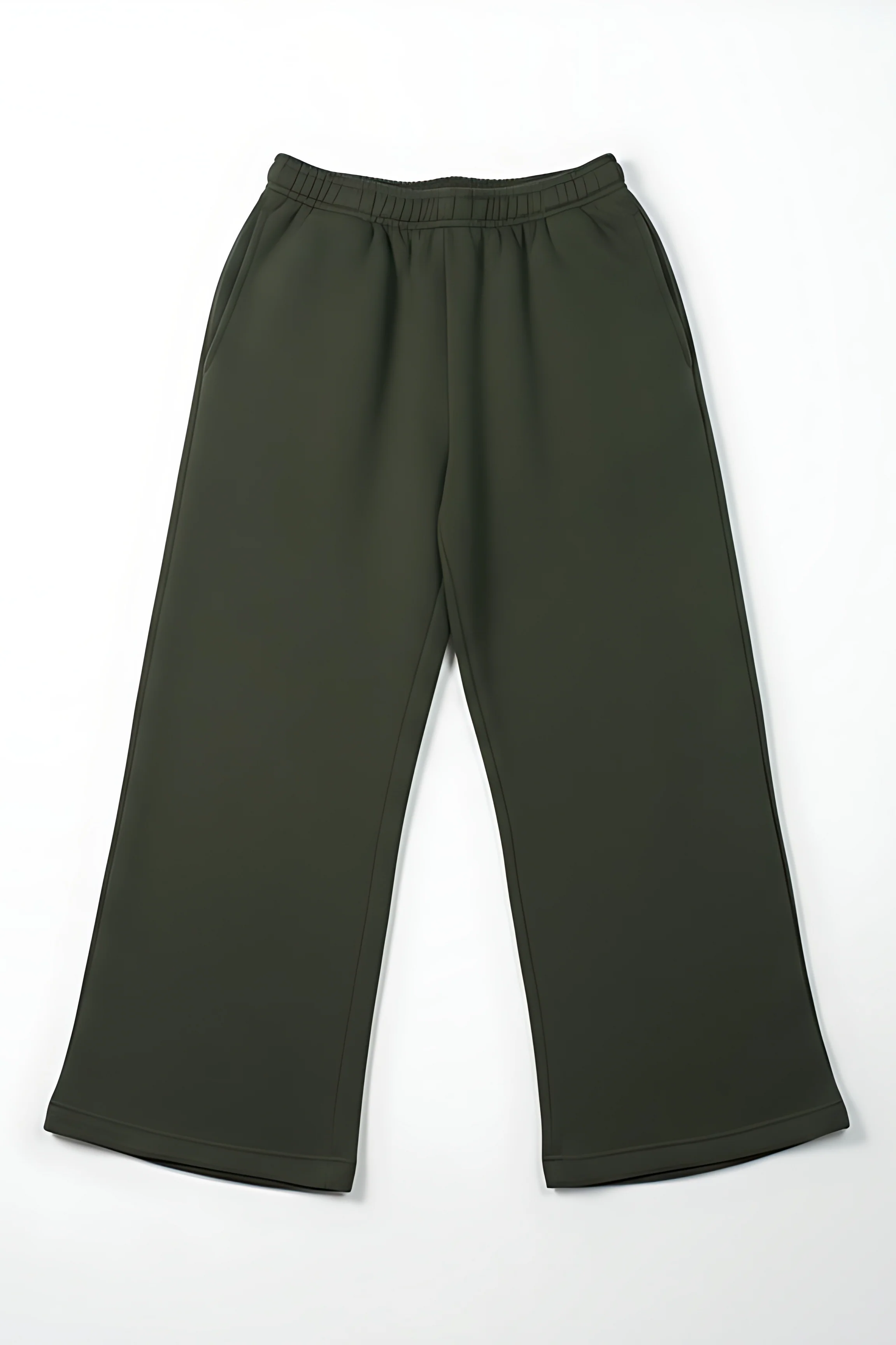 Everyday Wide Leg Sweatpants - Dark Green - Image 6