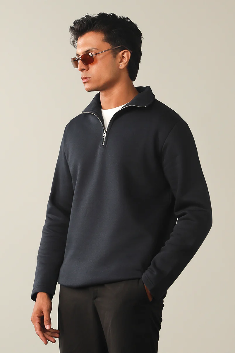 Half Zip Sweatshirt - Navy