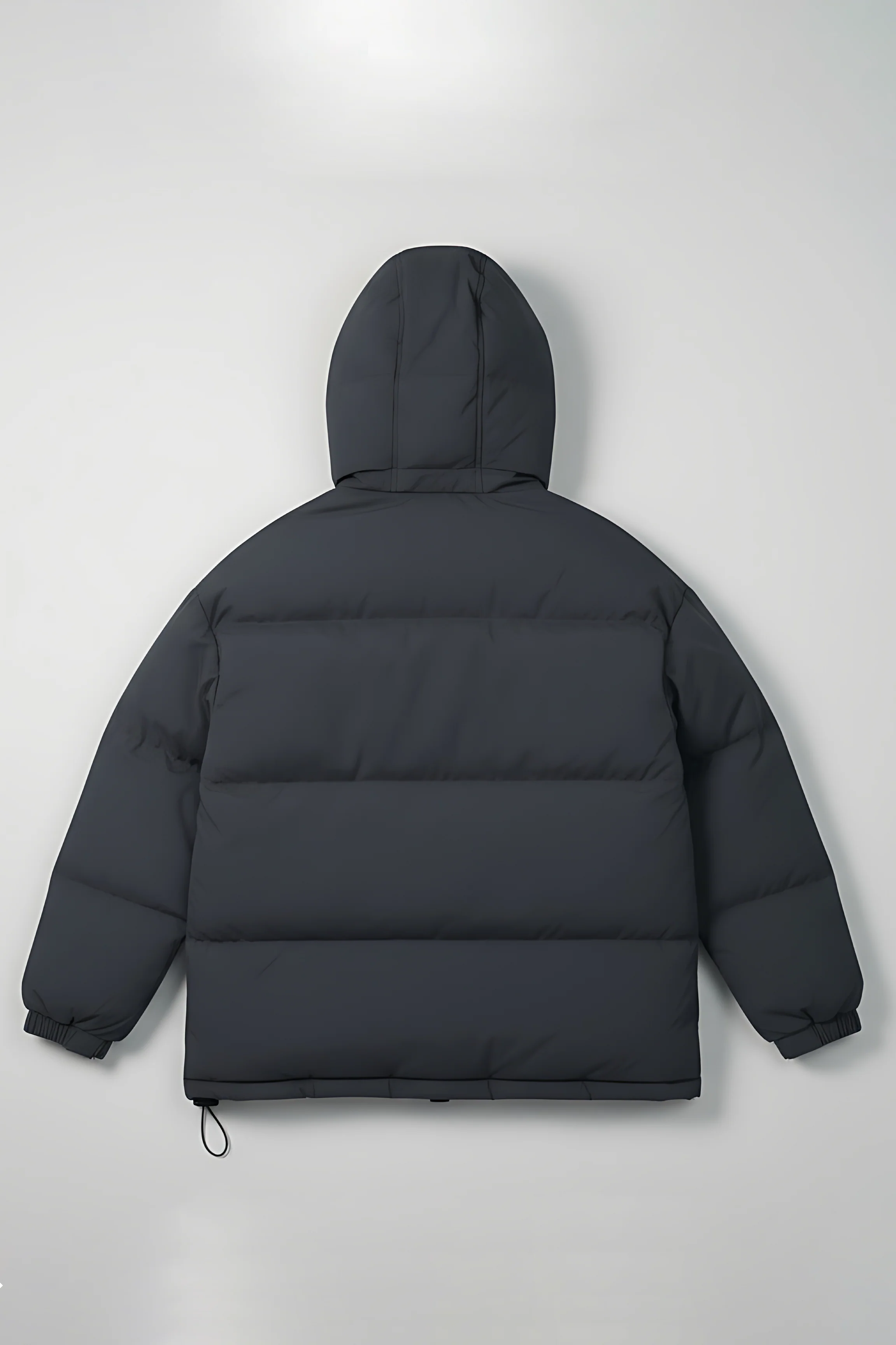 Insulated Hooded Puffer Jacket - Gray - Image 10
