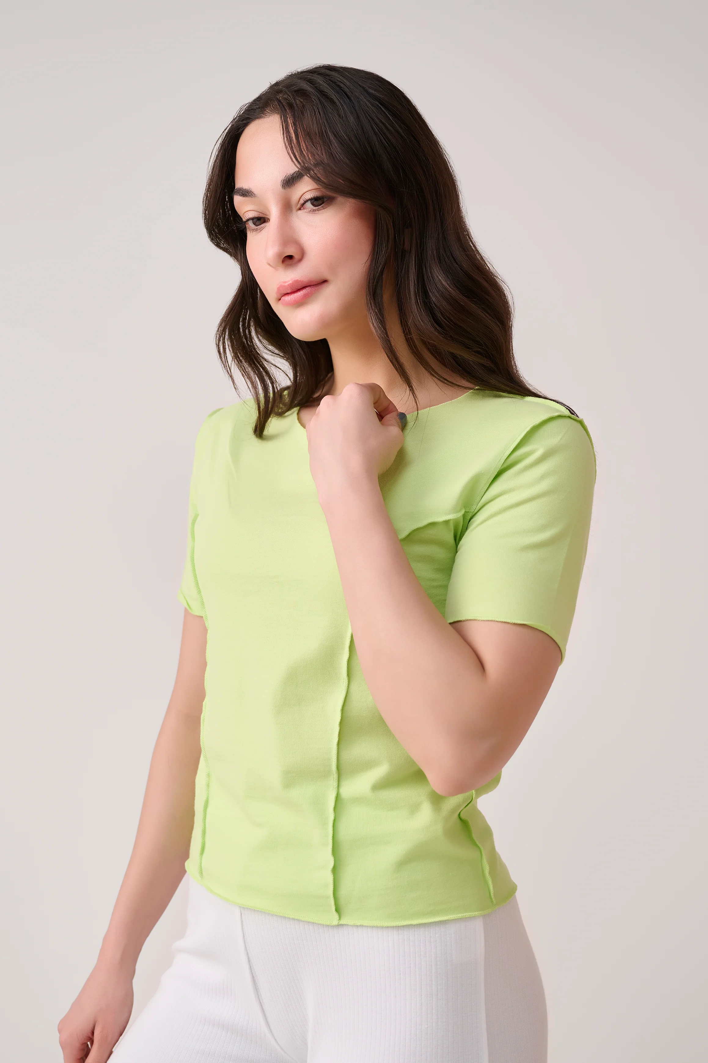 Over lock top - Lime Green
