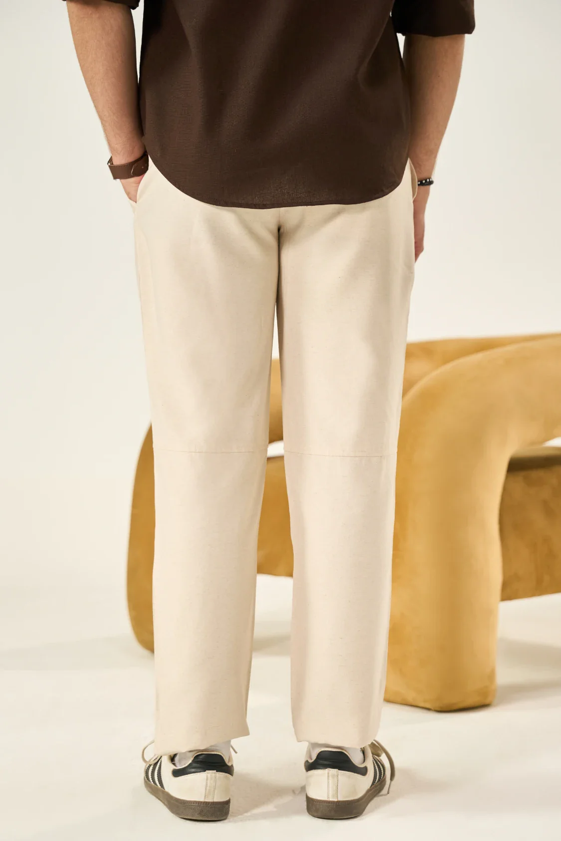 Linen Pants - Beige - Image 4