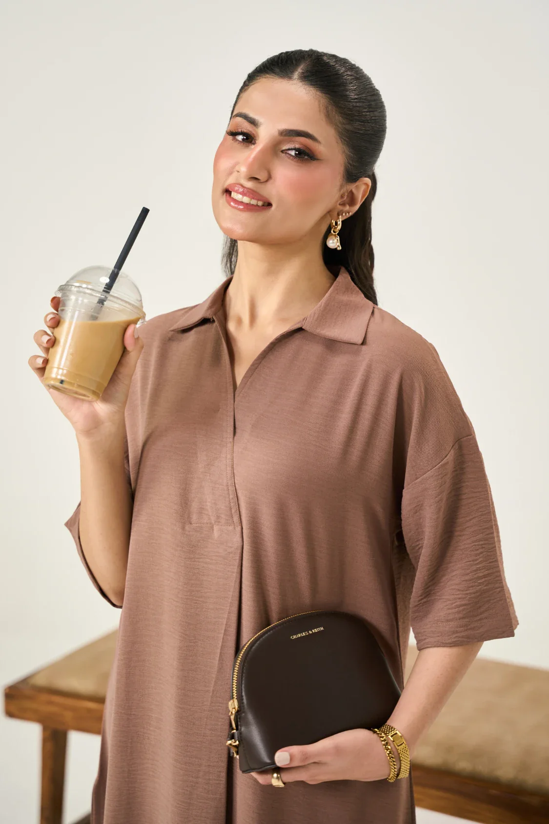 Luna Co-Ord Set - Coffee Brown - Image 3