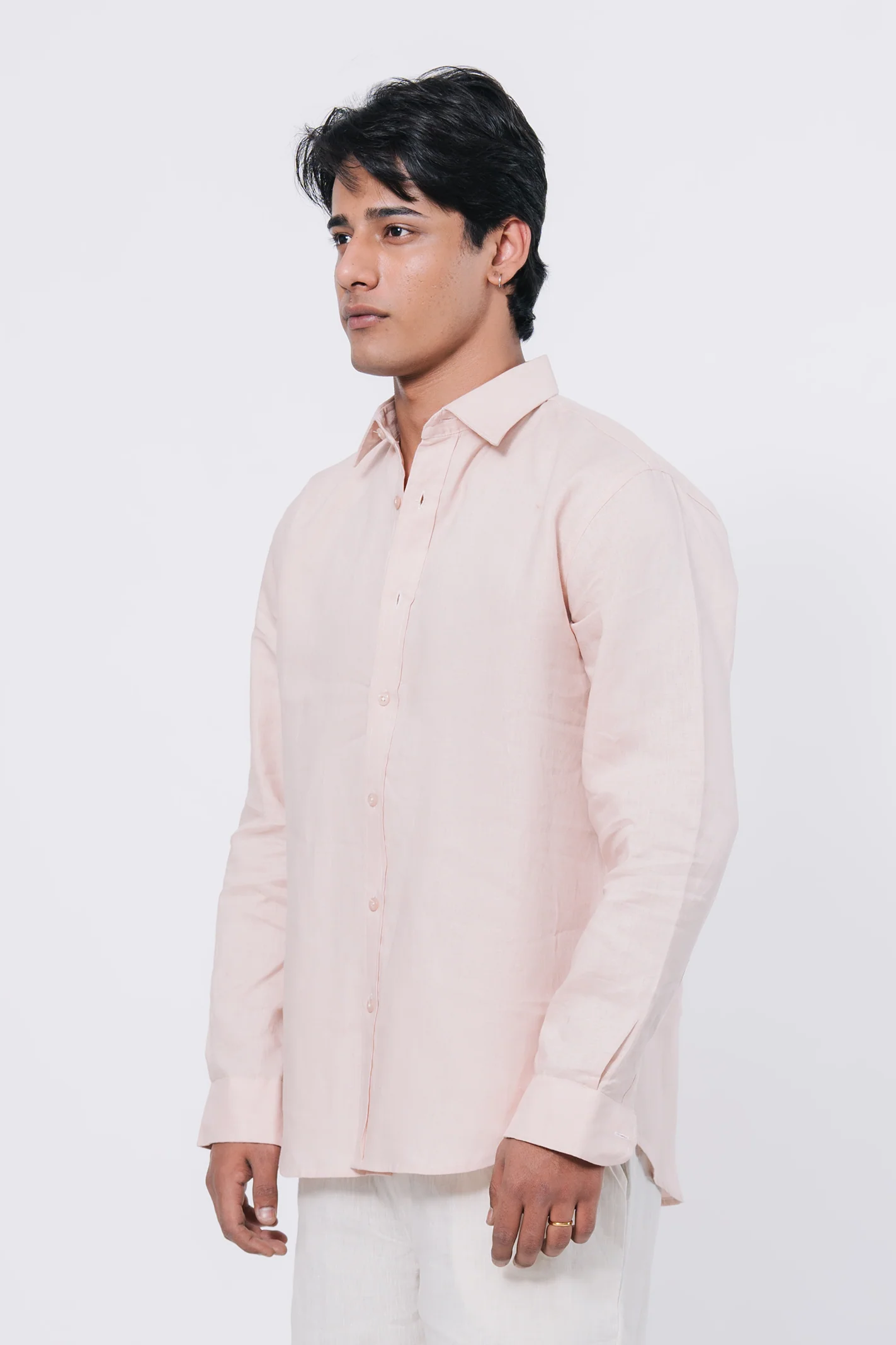 Basic Regular Fit Shirt – Peach - Image 4