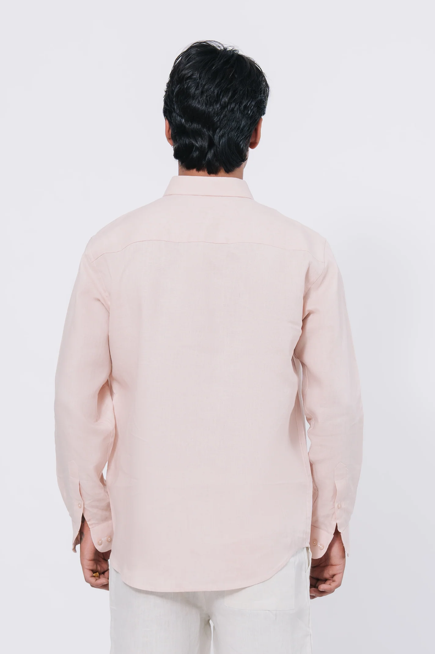 Basic Regular Fit Shirt – Peach - Image 5