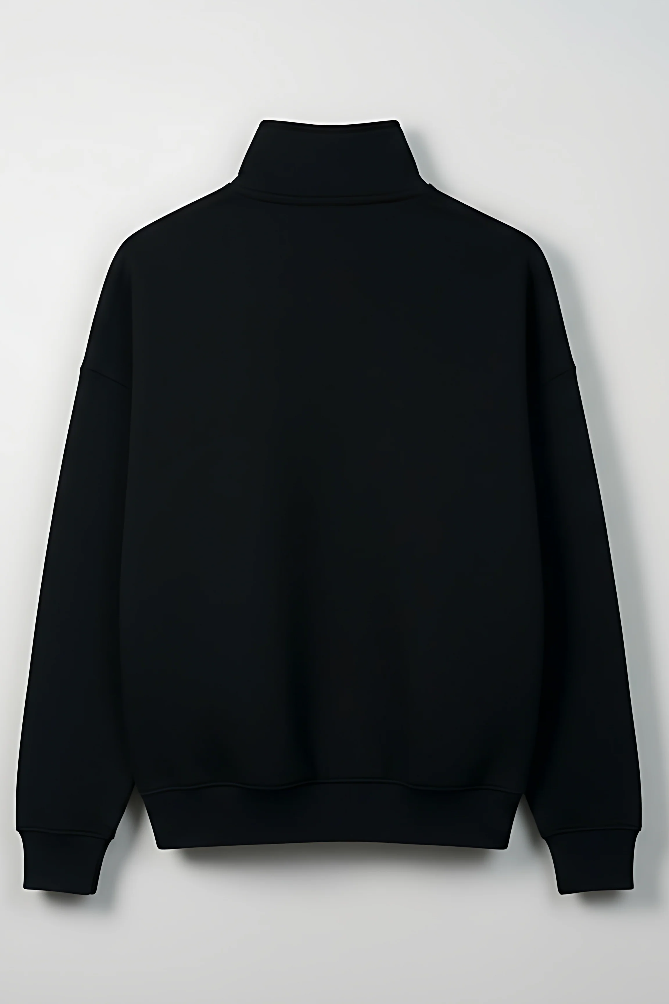 Classic Quarter Zip Sweatshirt – Black - Image 7