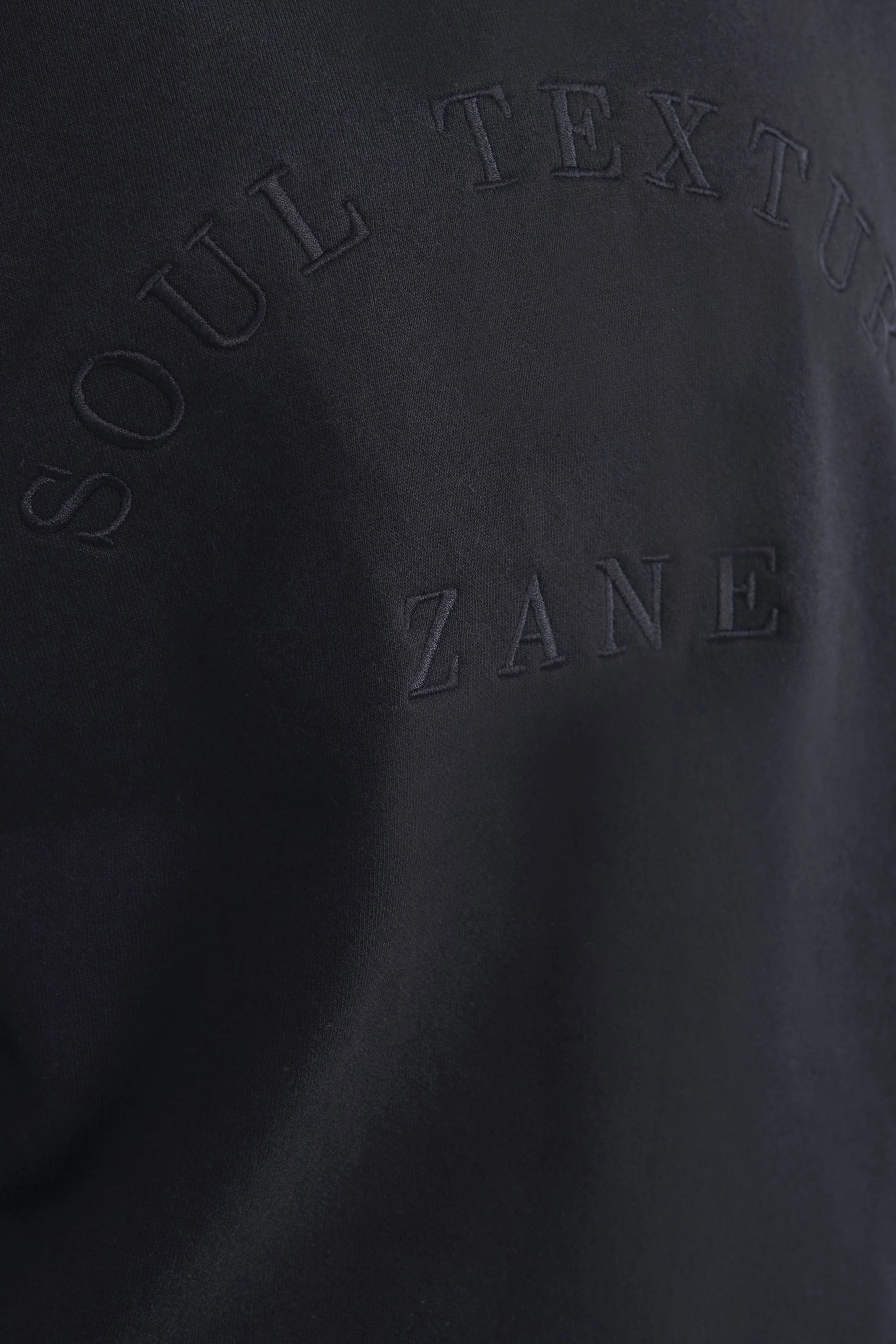 Drop Shoulder Embroidered Sweatshirt – Black - Image 5