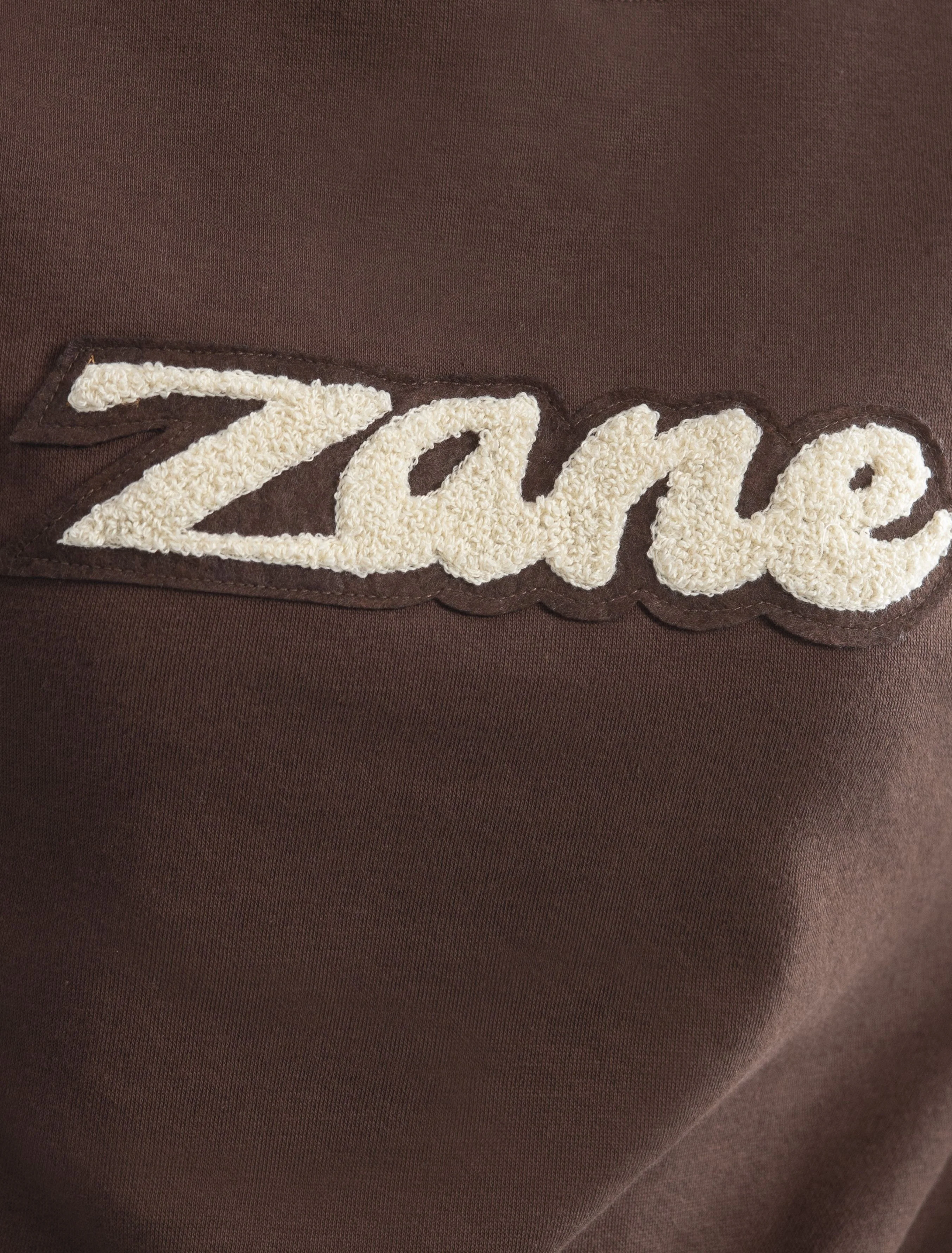 Drop Shoulder Sweatshirt – Brown - Image 3