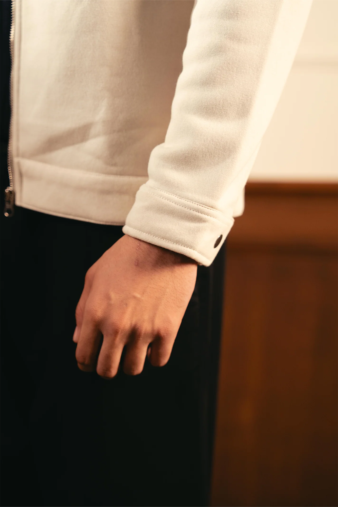 Full Zipper Jacket – Ivory - Image 6