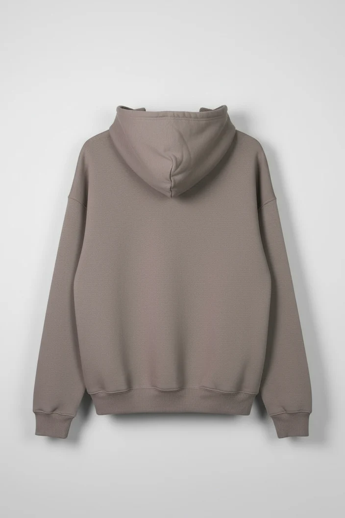 Heavy Fleece Pullover Hoodie – Gray - Image 6