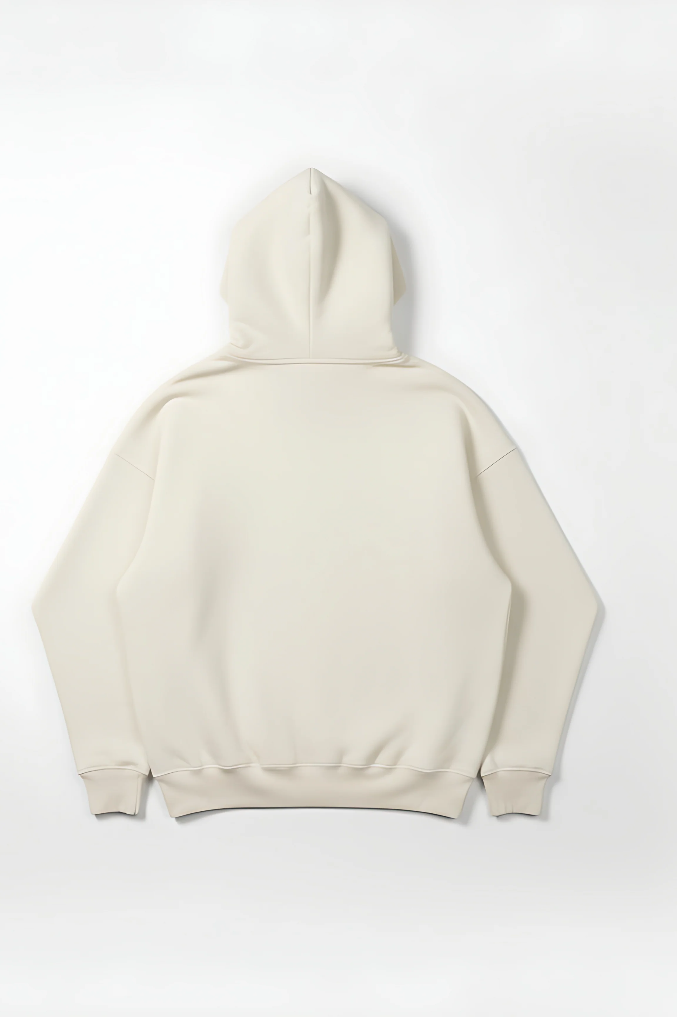 Heavy Fleece Pullover Hoodie – Ivory - Image 8