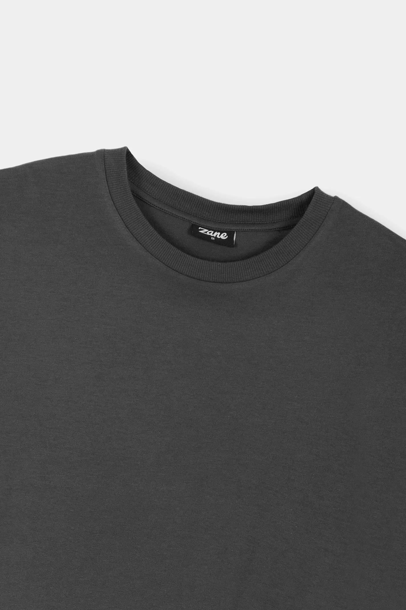 Premium Cotton T-Shirt – Charcoal - Image 4