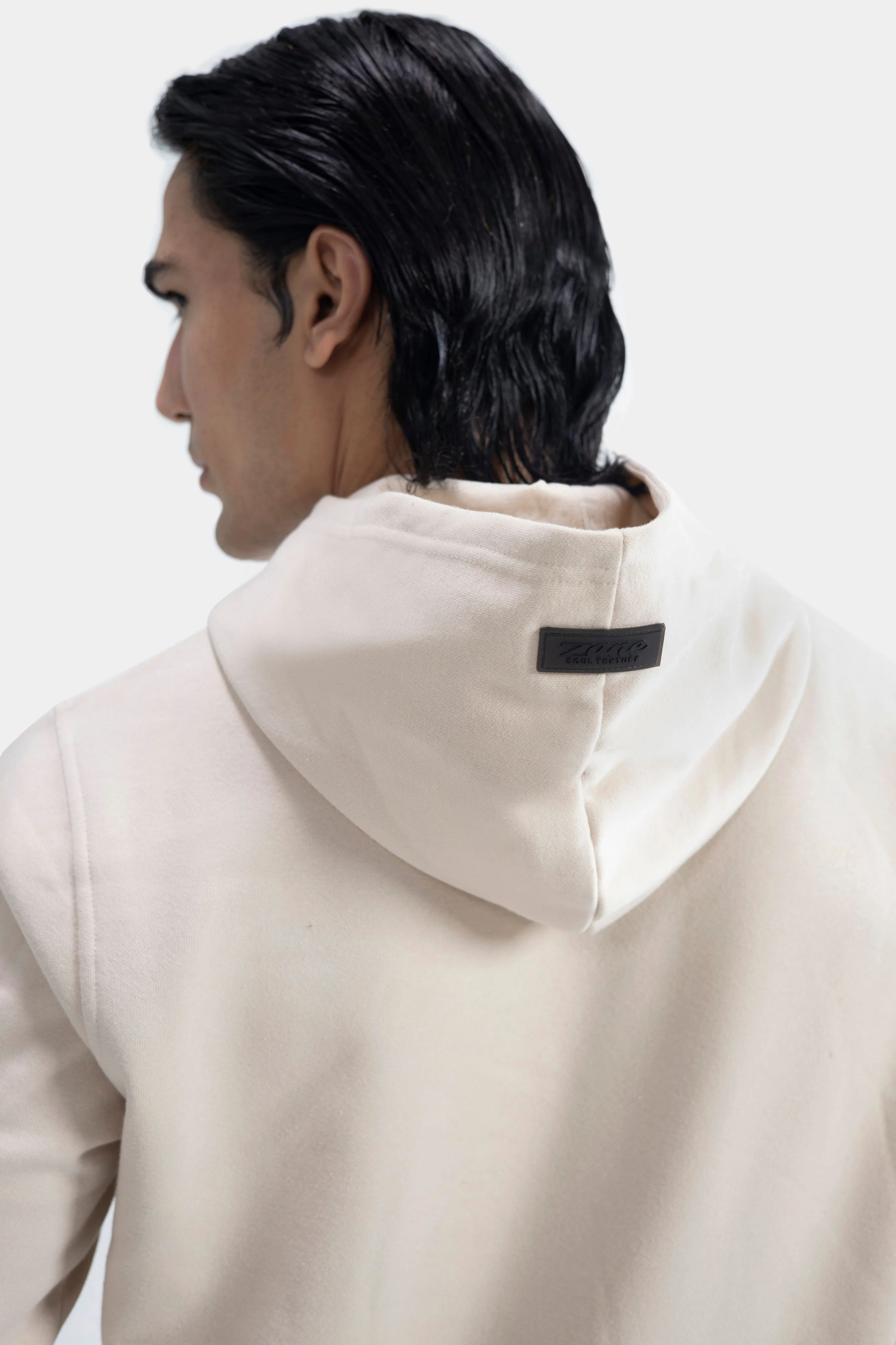 Pullover Hoodie – Beige - Image 3