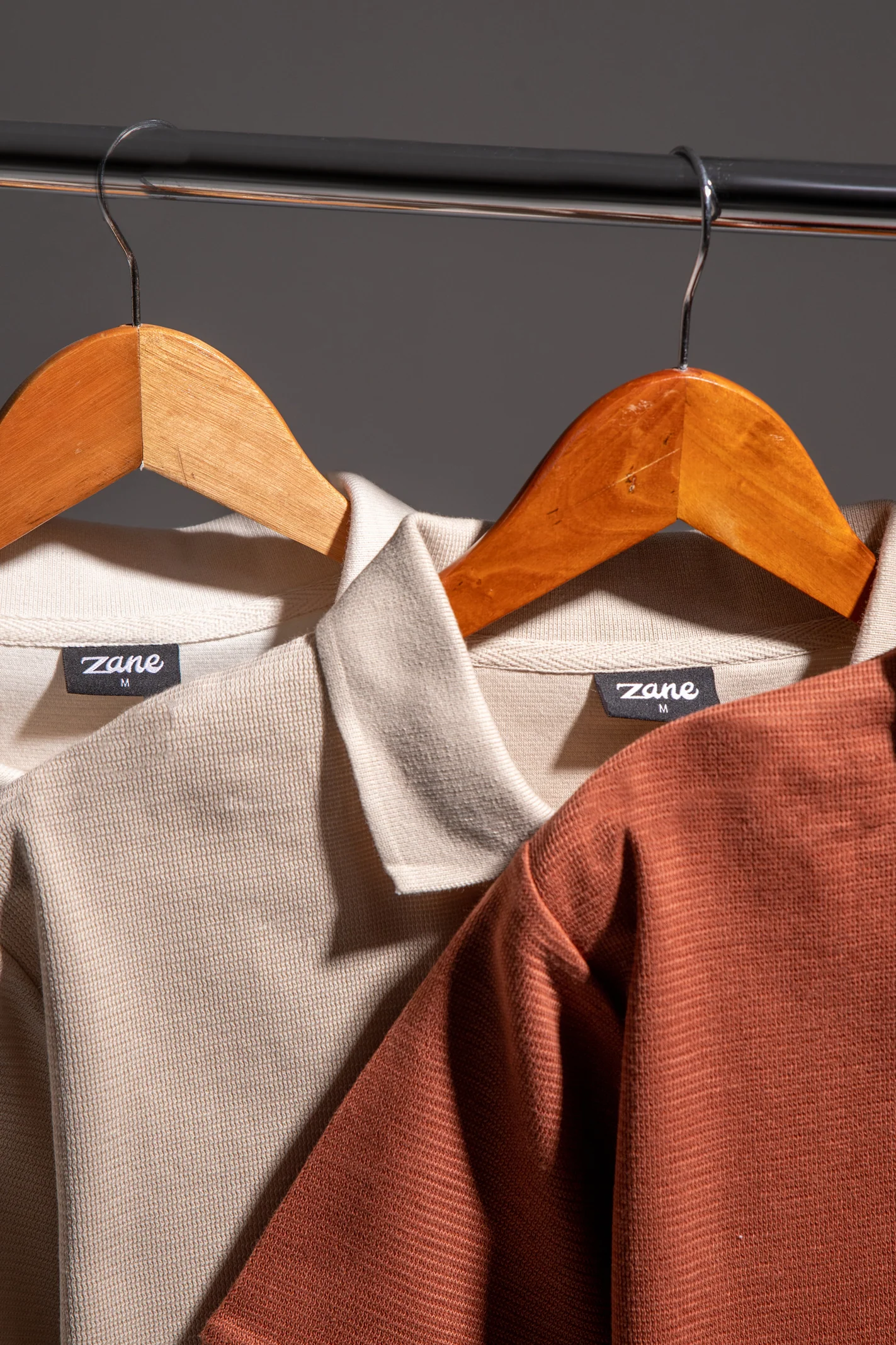 Textured Polo Shirt – Off White - Image 4