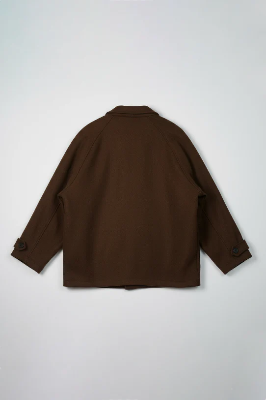 Wool Short Coat – Brown - Image 7
