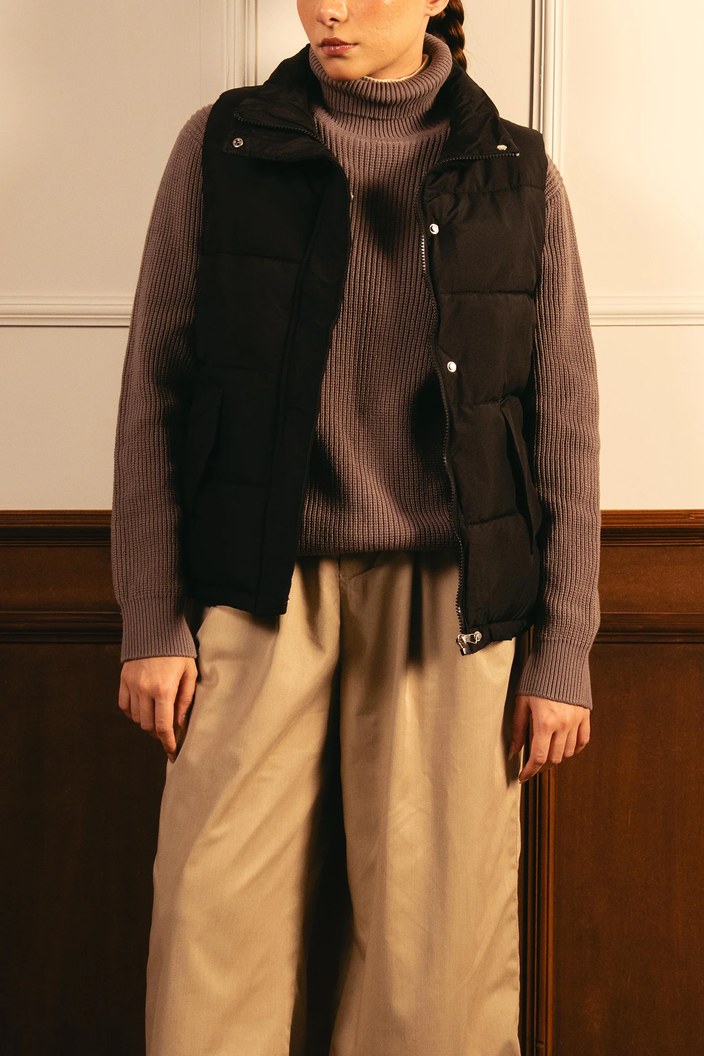 Puffer Gillet - Black - Image 3