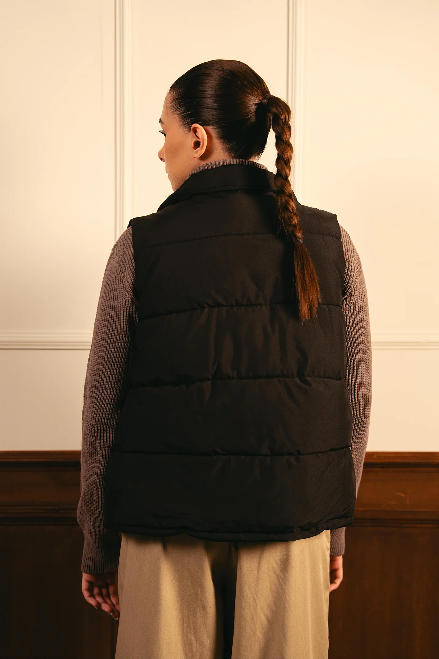 Puffer Gillet - Black - Image 6