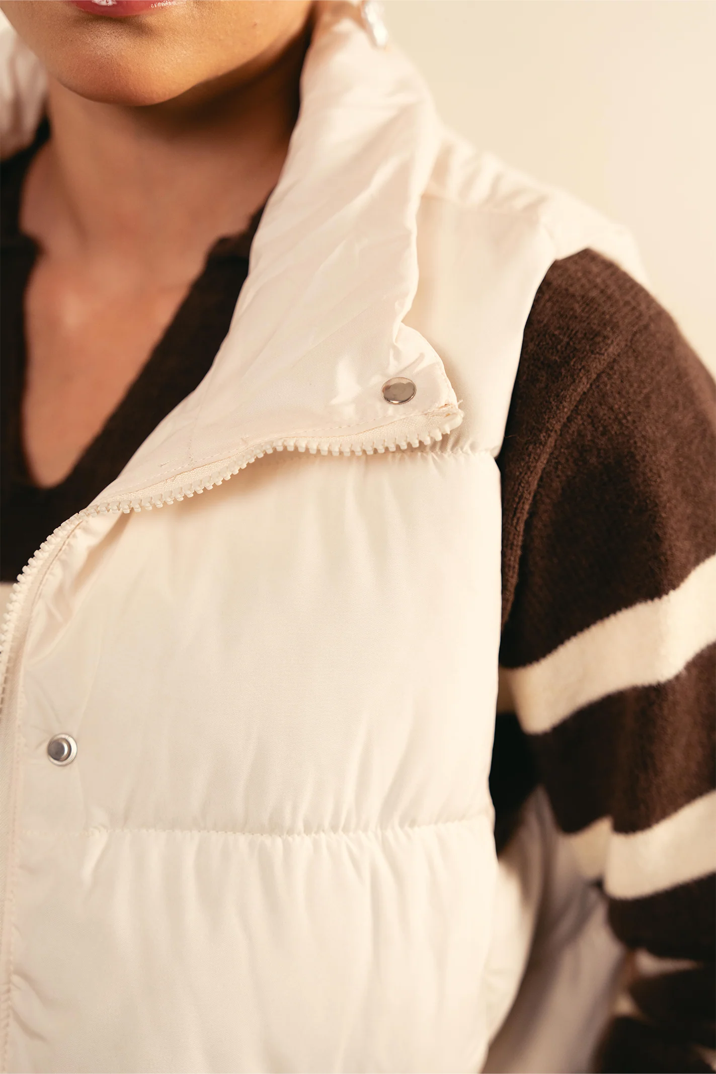 Puffer Gillet - White - Image 3