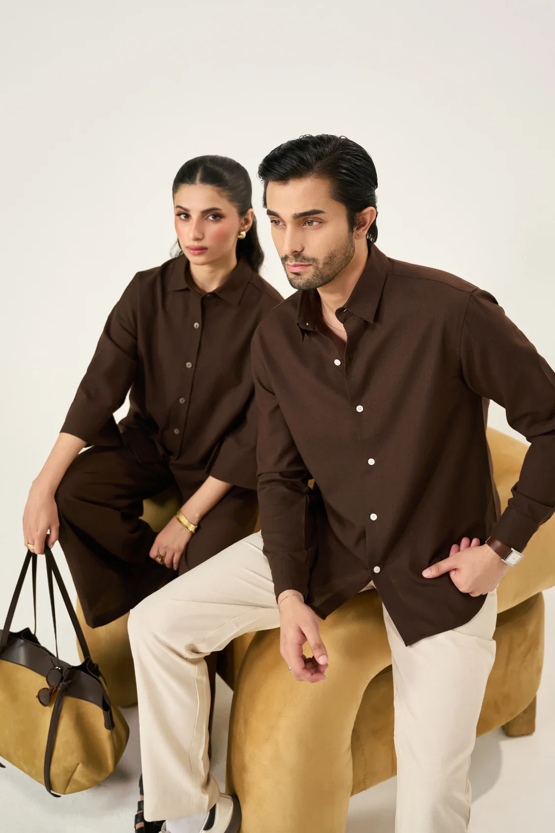 Relaxed Linen Shirt - Mocha Brown - Image 8