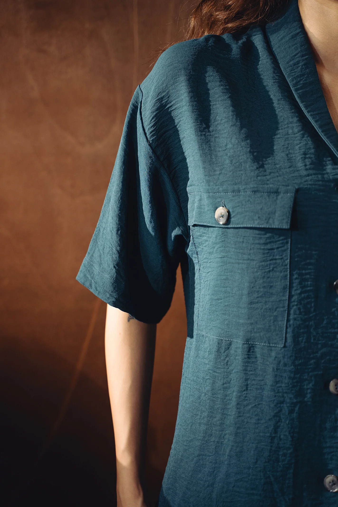 Shawl Collar Co-ord Set - Dark Teal - Image 6