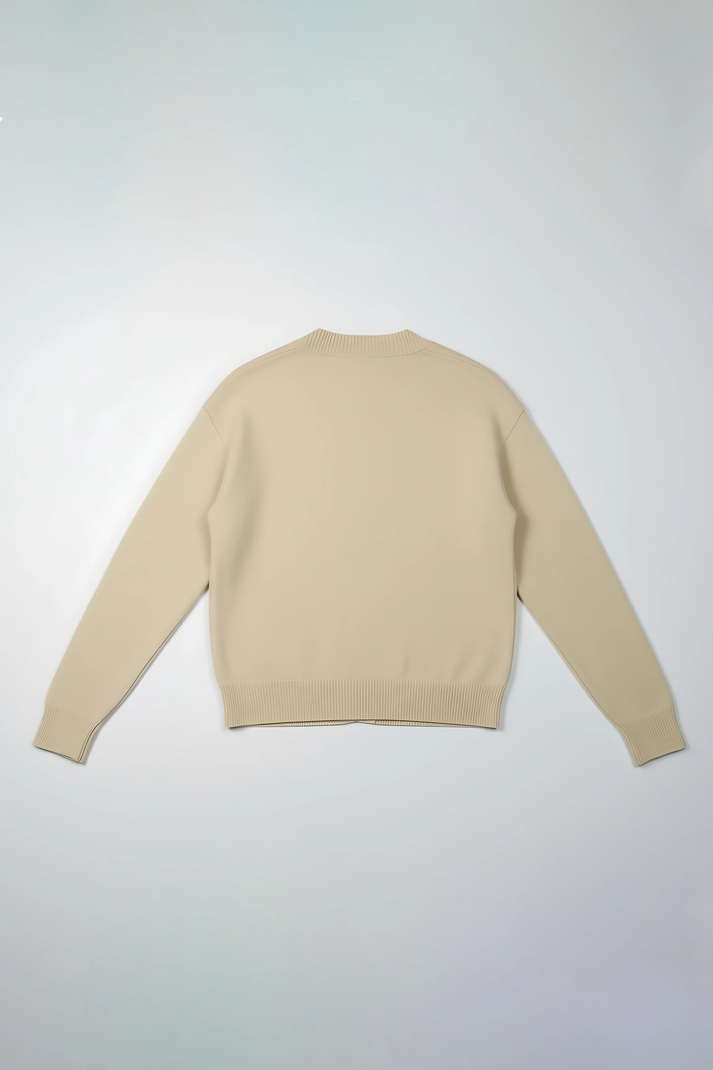 Snug-fit Wool Cardigan - Nude - Image 9