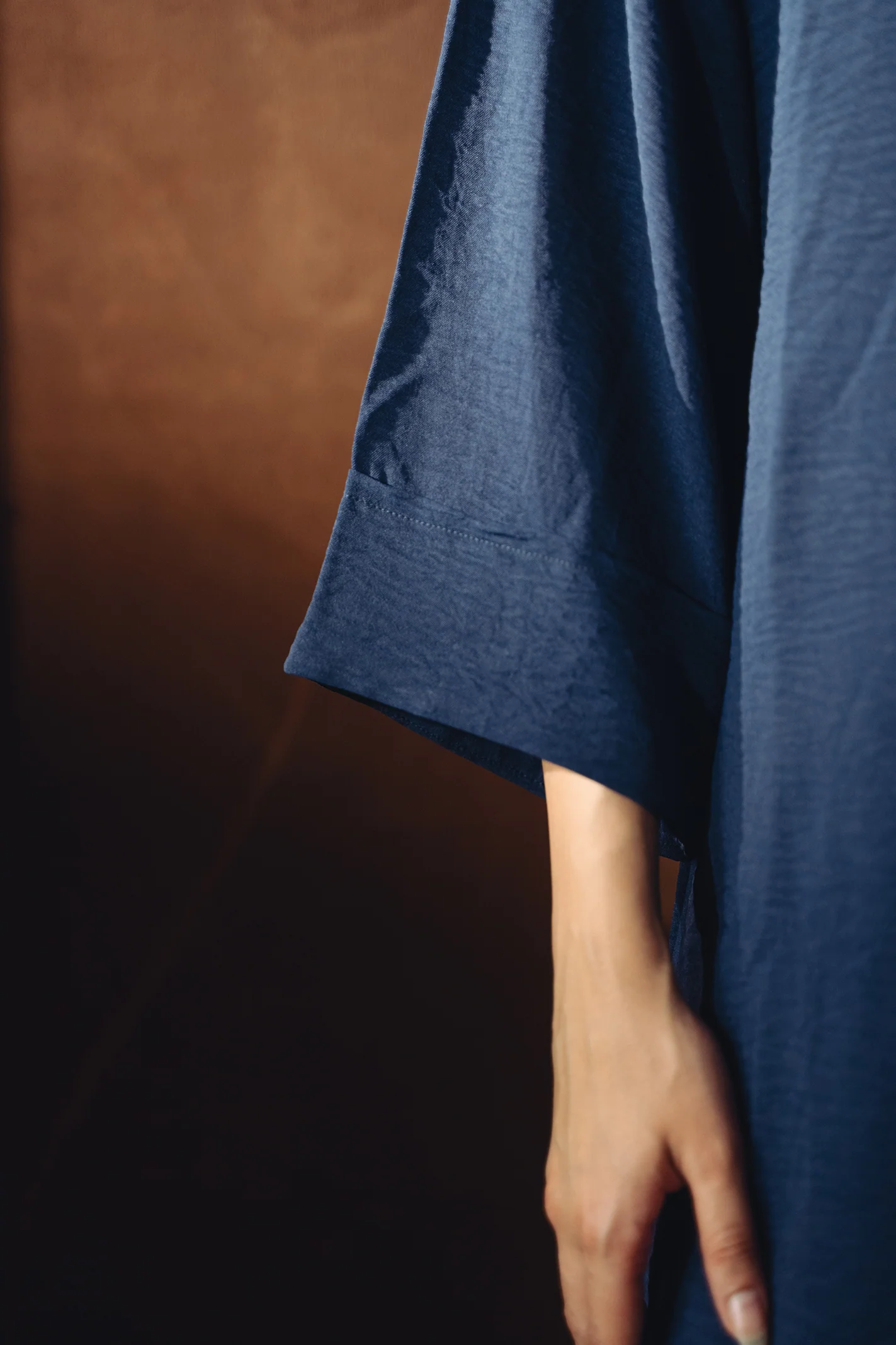 Textured Button Down Co-ord Set - Navy - Image 6