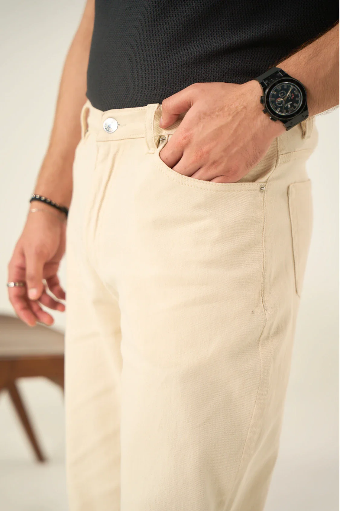 Twill Pants - Off White - Image 4