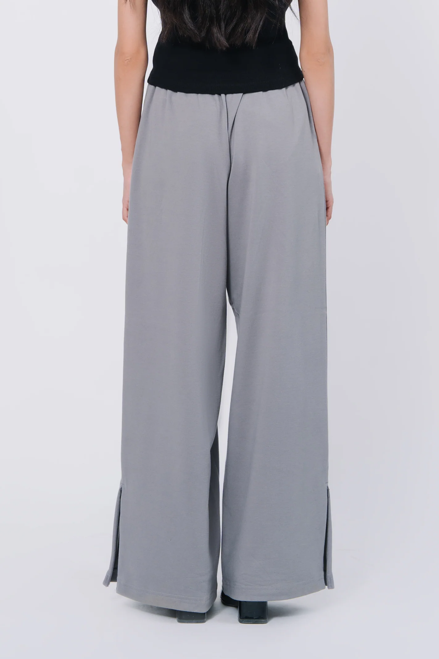 Wide Leg Trouser - Charcoal - Image 3